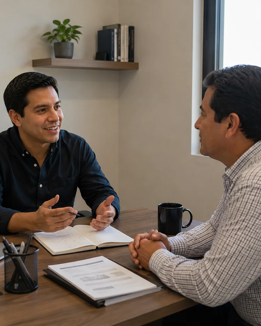 Gestión administrativa y contable de edificios en Lima — reunión de asesoría con la junta de propietarios